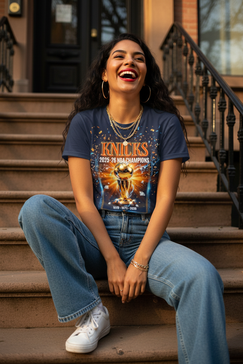 Let's Go Knicks Tee – Dominican Woman Model